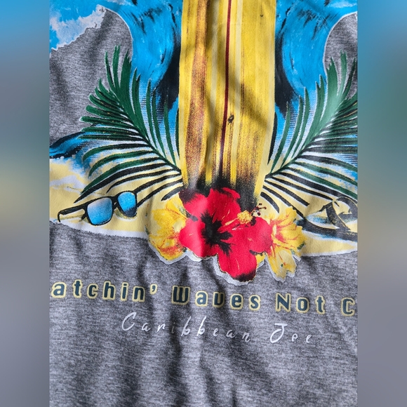 🌴 Caribbean Joe Island Supply Co. Long Sleeve Gray Performance Tee - Picture 8 of 9